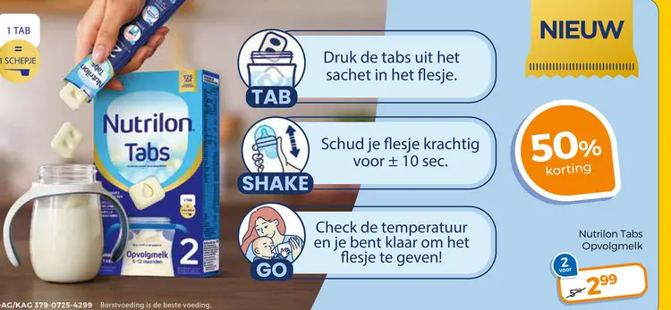 Aanbieding: Nutrilon Tabs Opvolgmelk