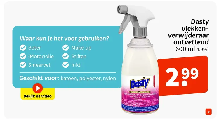 Aanbieding: Vlekkenverwijderaar ontvettend
