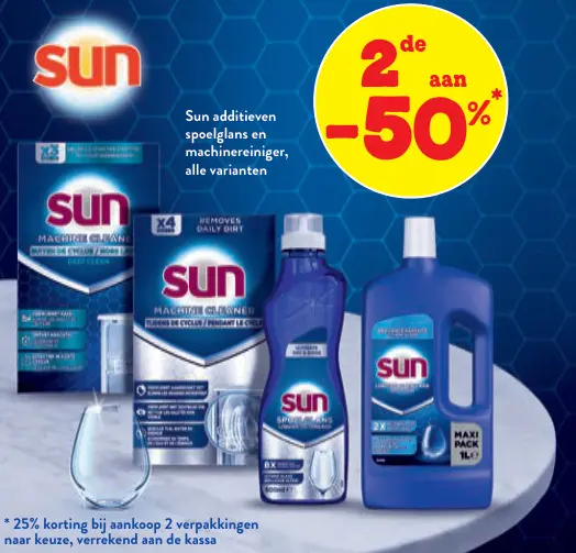 Promotie: Sun additieven spoelglans en machinereiniger