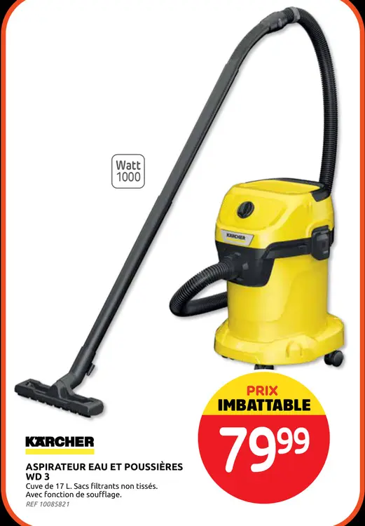 Offre: Aspirateur eau et poussières wd 3