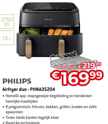 Promotie: Airfryer duo - PHNA35204