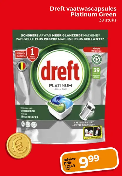 Aanbieding: vaatwascapsules Platinum Green