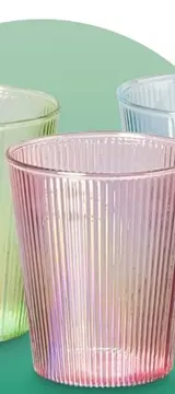 Aanbieding: Glas iriserend - roze - 400 ml