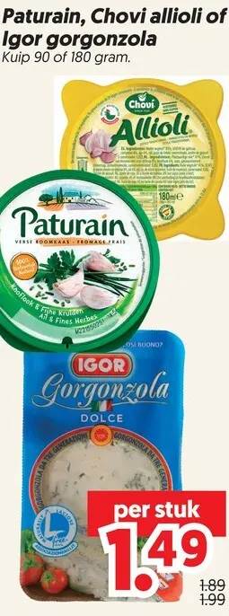 Aanbieding: Paturain, Chovi allioli of Igor gorgonzola