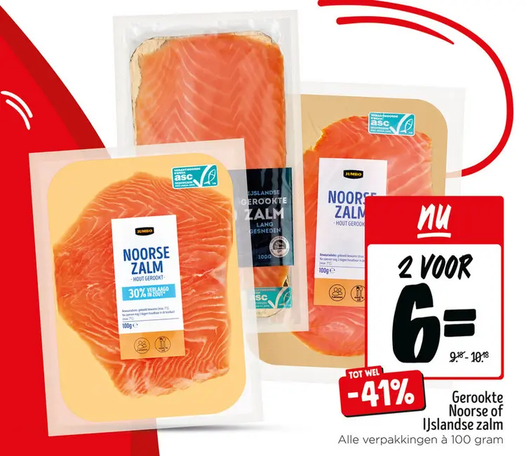 Aanbieding: Gerookte Noorse of IJslandse zalm
