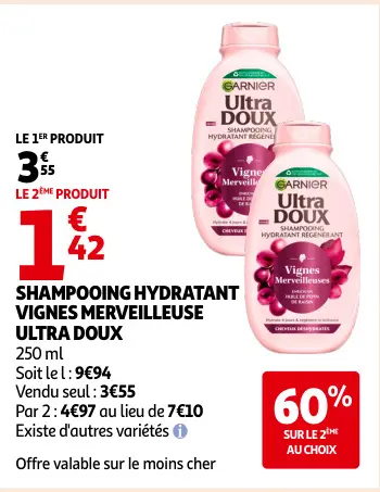 Promotie: Shampooing hydratant vignes merveilleuse