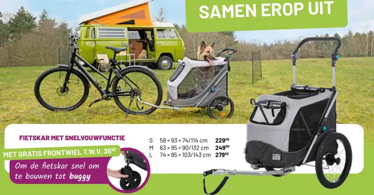 Aanbieding: Fietskar met snelvouwfuntie