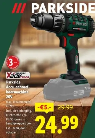 Aanbieding: Accu-schroefboormachine 20V