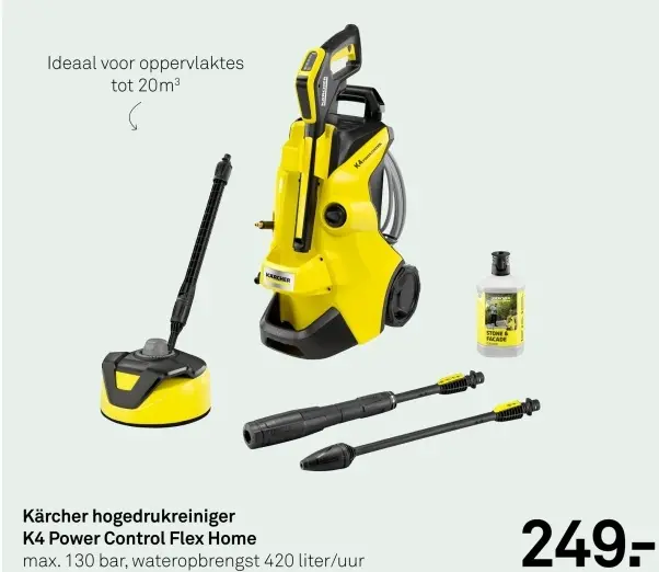 Aanbieding: Kärcher hogedrukreiniger K4 Power Control Flex Home