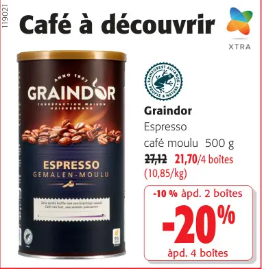 Offre: Graindor Espresso café moulu