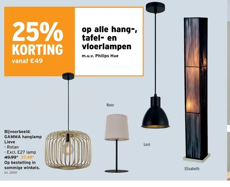 Promotie: GAMMA hanglamp Lieve