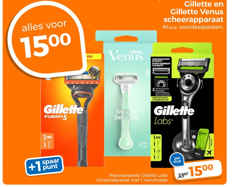 Aanbieding: Gillette en Gillette Venus scheerapparaat