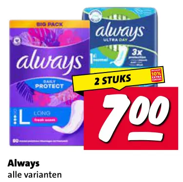 Aanbieding: Always Ultra Day