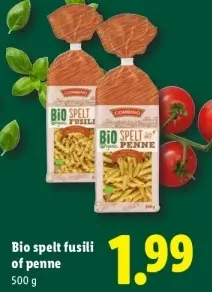 Aanbieding: Bio spelt fusili of penne