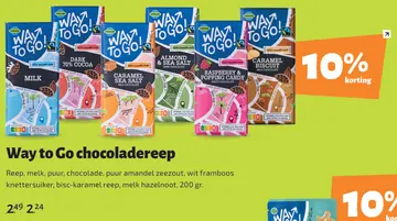 Aanbieding: Way to Go chocoladereep