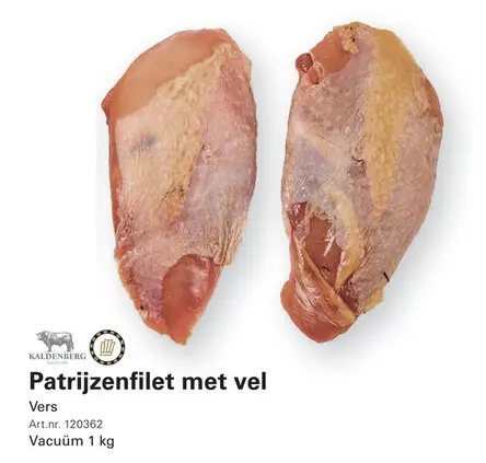 Aanbieding: Patrijzenfilet met vel