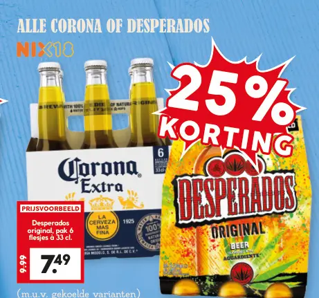 Aanbieding: Corona Extra of Desperados Original