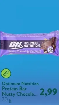 Aanbieding: Optimum Nutrition Protein Bar Nutty Chocola..
