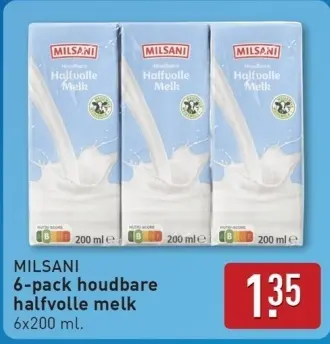 Aanbieding: houdbare halfvolle melk
