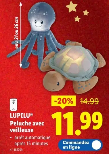 Offre: Peluche avec veilleuse