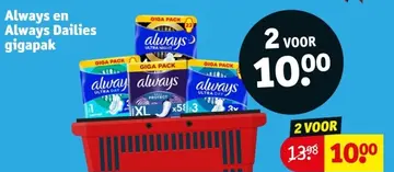 Aanbieding: Always en Always Dailies gigapak