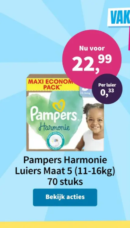 Promotie: Pampers Harmonie Luiers Maat 5