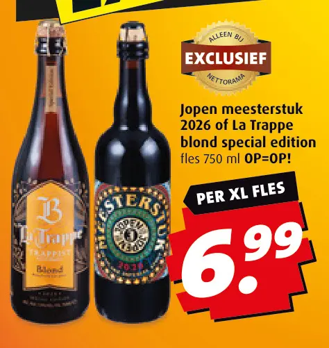 Aanbieding: Jopen meesterstuk 2026 of La Trappe blond special edition