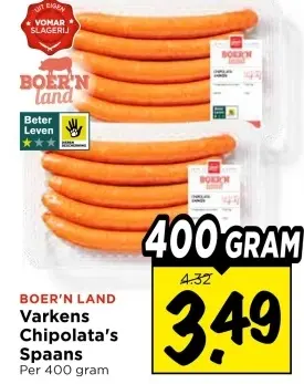 Aanbieding: Varkens Chipolata's Spaans
