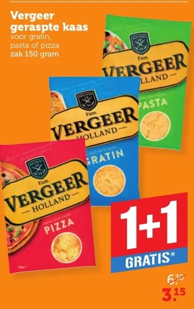 Aanbieding: Vergeer geraspte kaas