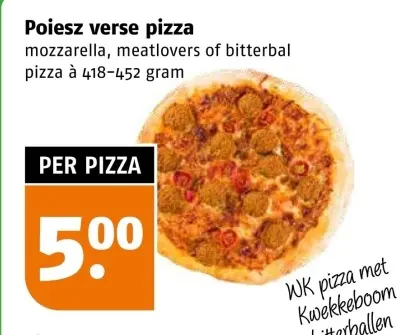 Aanbieding: Poiesz verse pizza