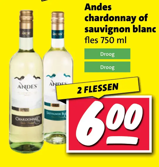 Aanbieding: chardonnay of sauvignon blanc