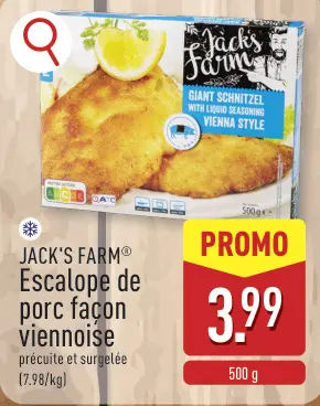 Offre: Escalope de porc façon viennoise