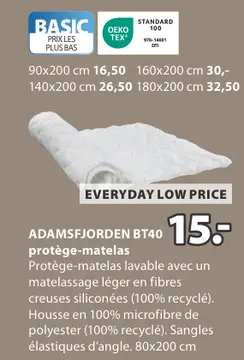 Offre: ADAMSFJORDEN BT40 protège-matelas