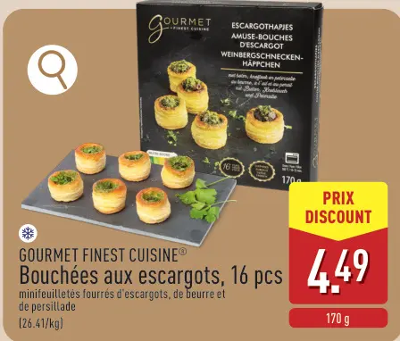 Offre: Bouchées aux escargots, 16 pcs