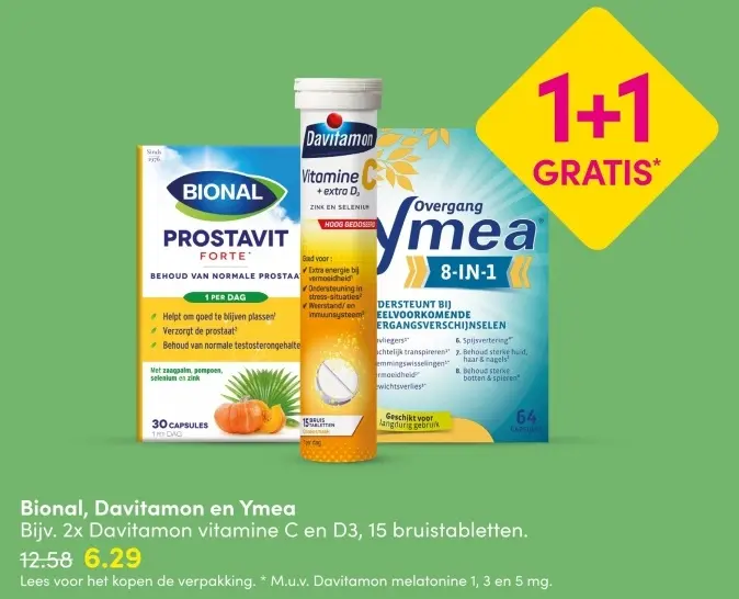 Aanbieding: Bional, Davitamon en Ymea