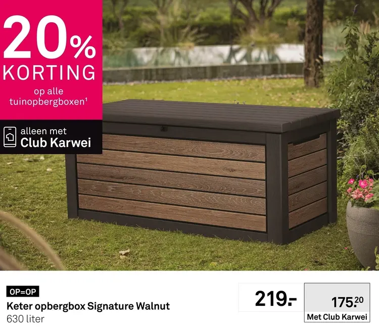 Aanbieding: Opbergbox Signature Walnut