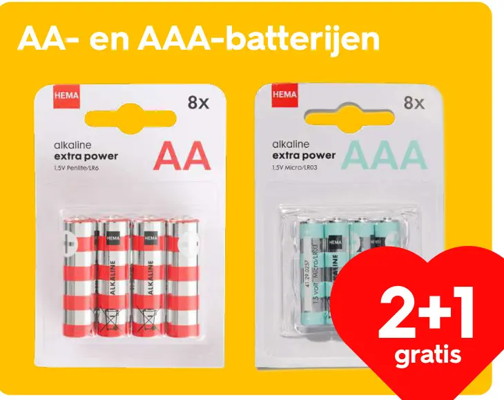Promotie: AA- en AAA-batterijen