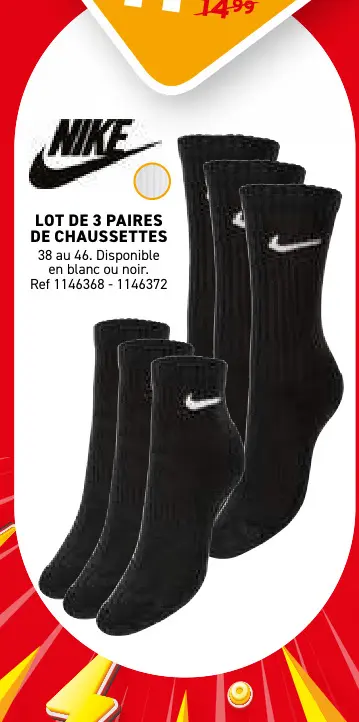 Offre: Lot de 3 paires de chaussettes