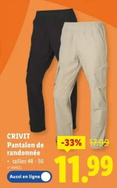 Offre: Pantalon de randonnée