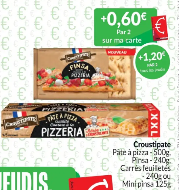 Offre: Pinsa, Carrés feuilletés, Mini pinsa