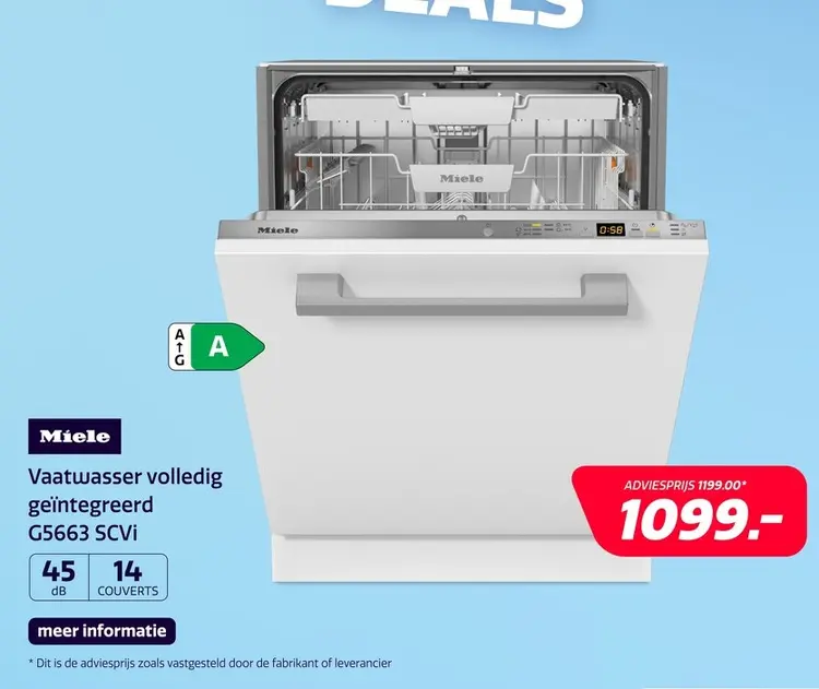 Aanbieding: Vaatwasser volledig geïntegreerd G5663 SCVi