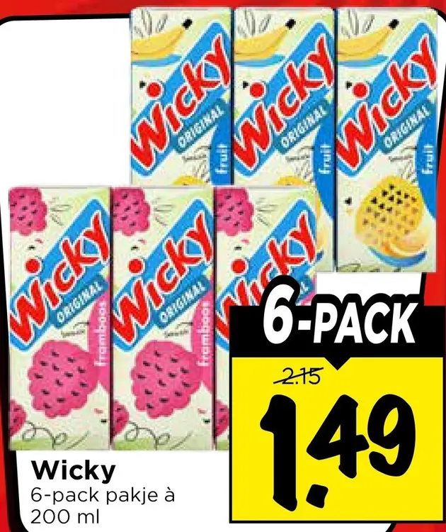 Aanbieding: 6-pack pakje à 200 ml