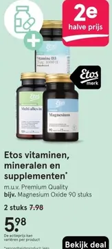 Aanbieding: Etos vitaminen, mineralen en supplementen