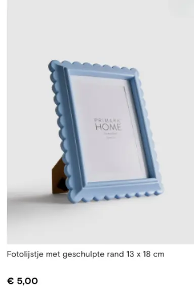 Promotie: Fotolijstje met geschulpte rand