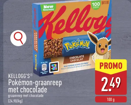 Promotie: Pokémon-graanreep met chocolade