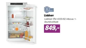 Aanbieding: Liebherr IRd 4000-62 inbouw 1-deurskoelkast