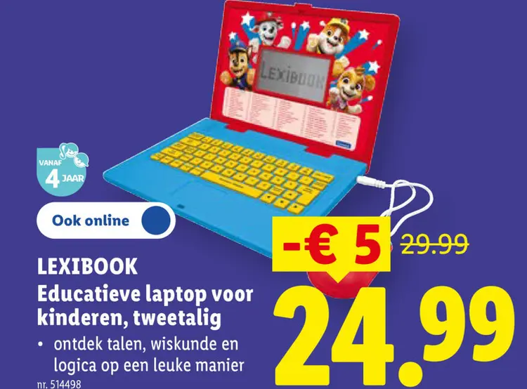 Promotie: Educatieve laptop voor kinderen, tweetalig