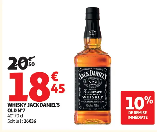 Promotie: Whisky Jack Daniel's old n°7