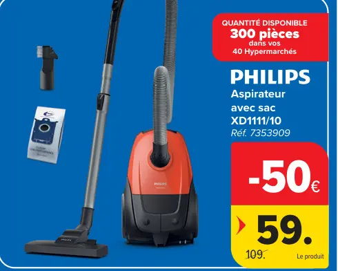 Offre: Aspirateur avec sac XD1111/10