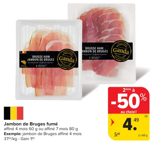 Offre: Jambon de Bruges fumé